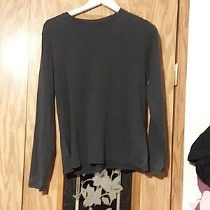 Long sleeve black top.